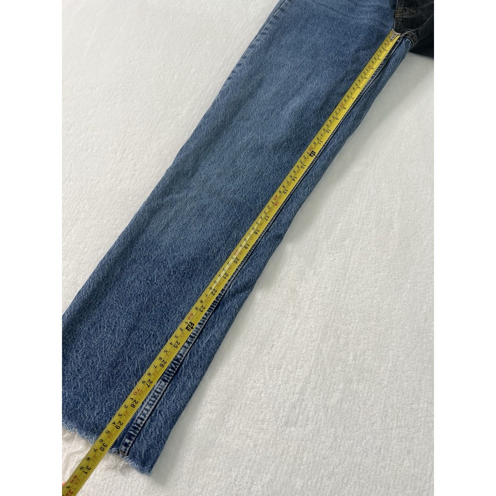 BDG Urban Outfitters Two Tone Color-block Straight Leg Denim Jeans Black Blue 26 - Picture 6 of 10